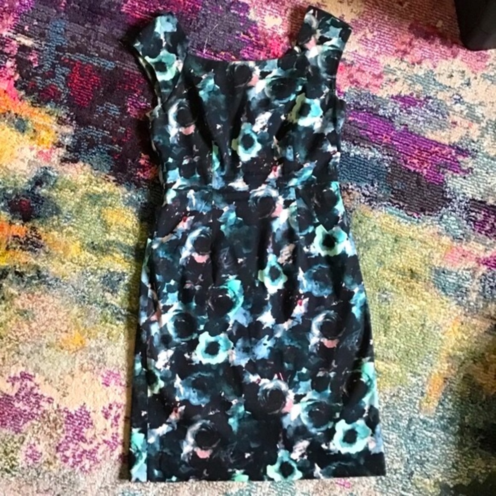 Vintage Floral Watercolor Milly Of New York Dress